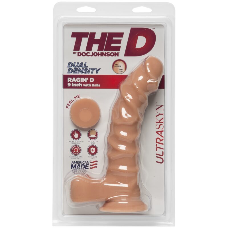 The D Ragin D 9 inch Vanilla Suction Cup Dong