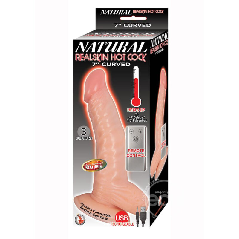 Natural RealSkin 7 inch Dildo with Warming Function