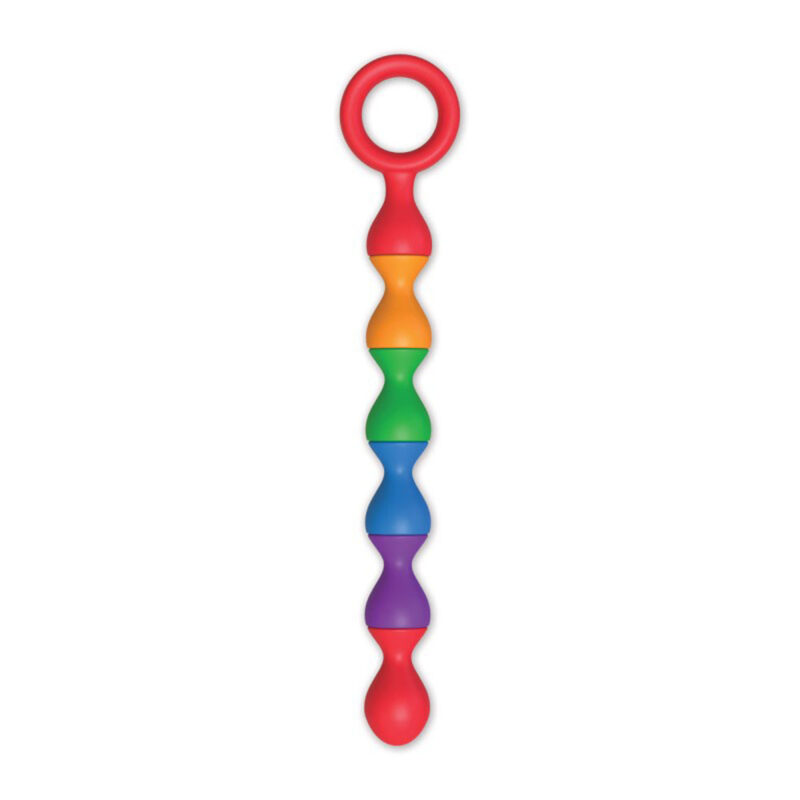 Rainbow Baller Anal Beads