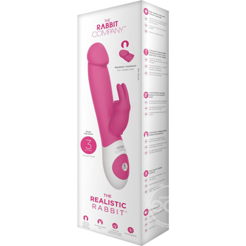 The Rabbit Company Realistic Hot Pink Triple Vibe