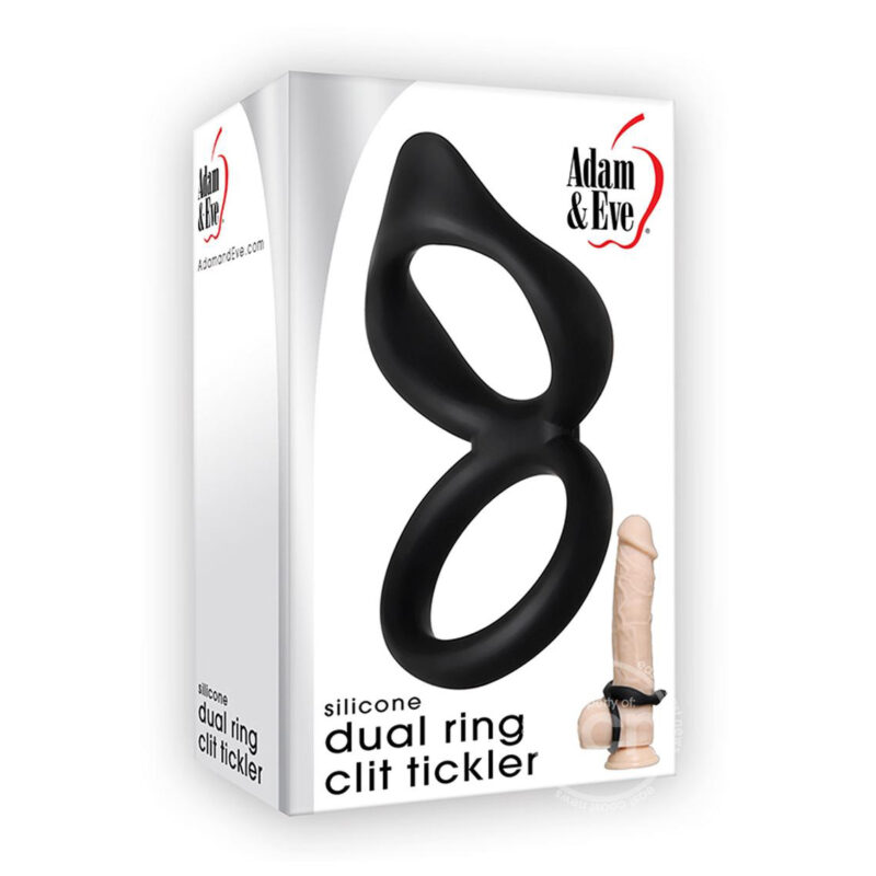 Adam and Eve Silicone Clit Tickler Dual Cock Ring