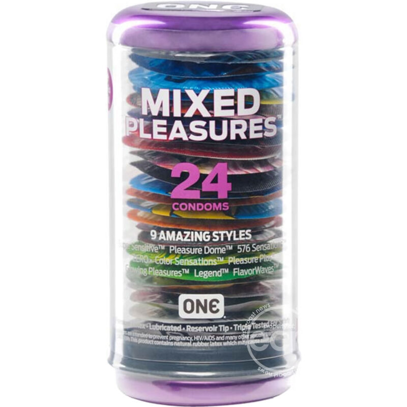 Mixed Pleasures Condoms 9 Styles 24 Pack