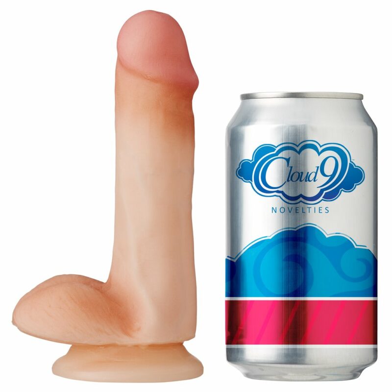 Cloud 9 Novelties Dual Density Real Touch 6 Inch Dildo With Balls