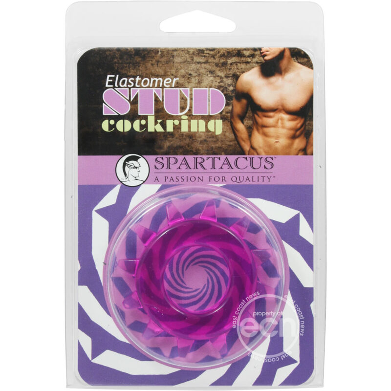 Purple Elastomer Stud Cock Ring