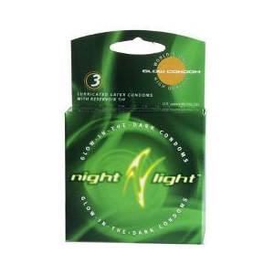 Night Light Glow In The Dark 3 Pack Condoms