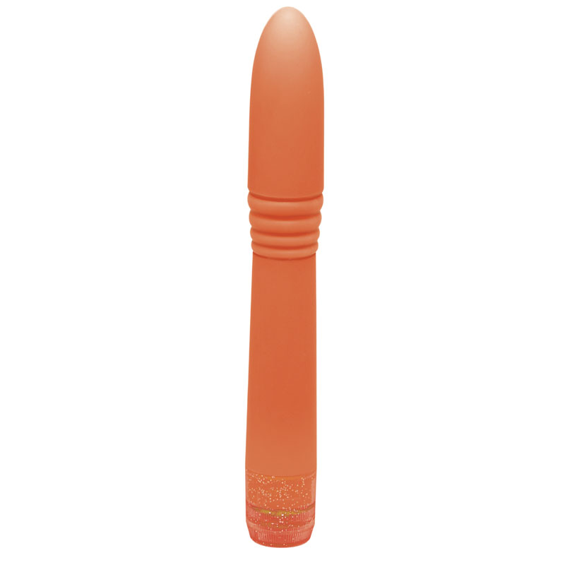 Pipedream Neon Luv Touch Ribbed Slim Vibrator Orange