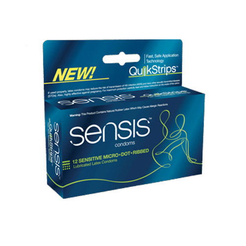 Sensis Micro-Dot Ribbed Condoms with QuickStrips