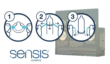 Sensis Micro-Dot Ribbed Condoms with QuickStrips