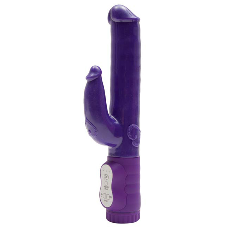 Doc Johnson Throbbing Hearts Erotic Purple Rabbit Vibrator