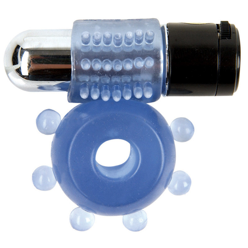 X-Rated Cock Rocker Blue Vibrating Erection Ring