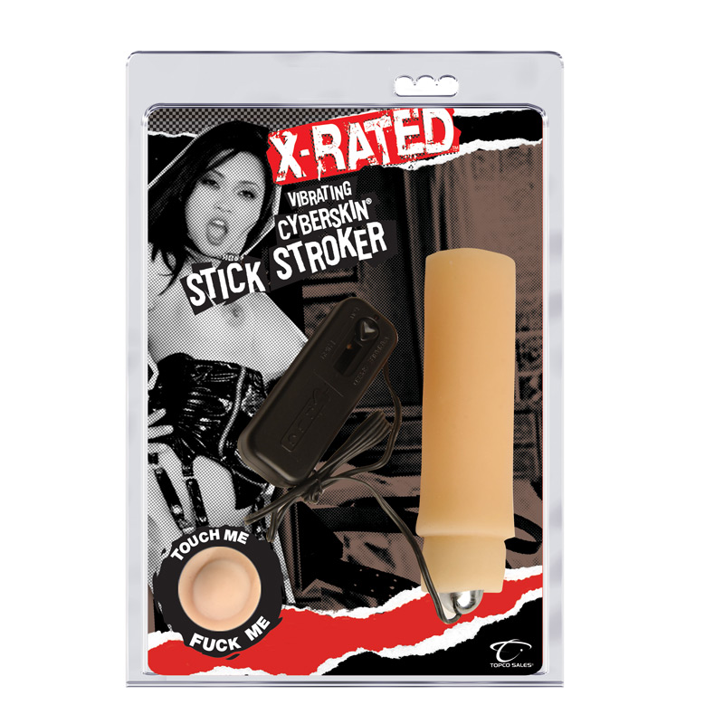 X-Rated CyberSkin Vibrating Extra Long Stick Stroker