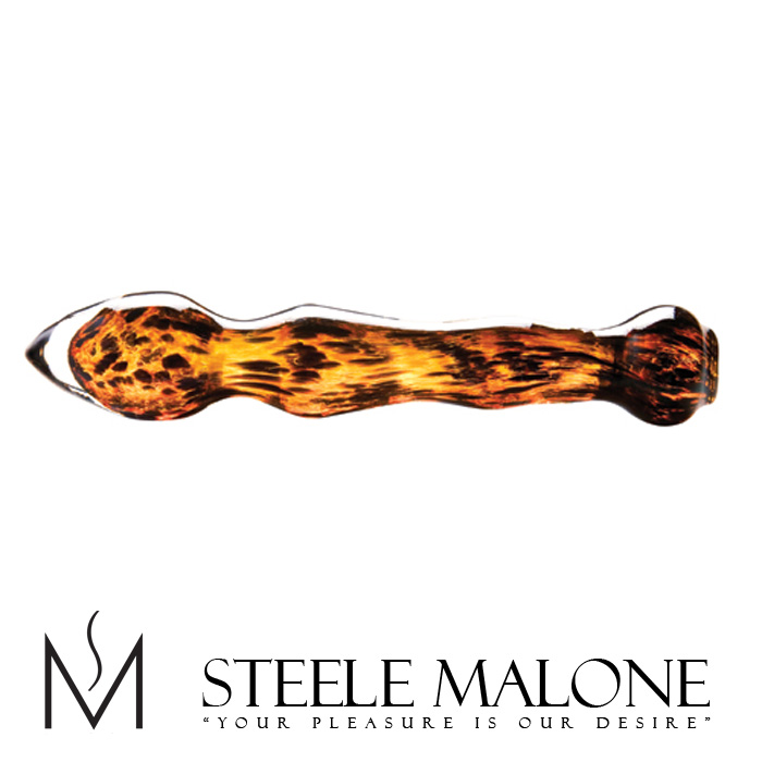 Steele Malone Primal Cheetah Glass Dildo