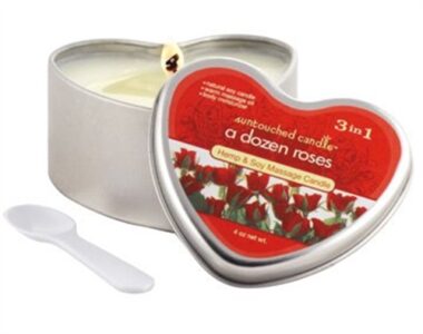 Earthly Body 3 In 1 A Dozen Roses Heart Shaped Candle