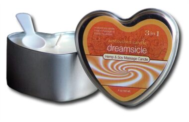 Earthly Body 3 In 1 Dreamsicle Heart Shaped Candle