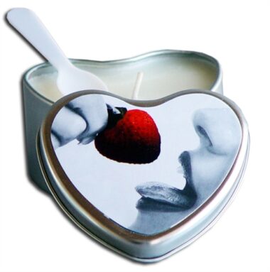 Earthly Body Strawberry Edible Heart Shaped Candle