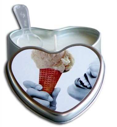 Earthly Body Vanilla Edible Heart Shaped Candle