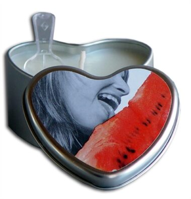 Earthly Body Watermelon Edible Heart Shaped Candle