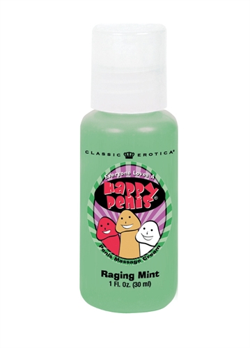 Classic Erotica Happy Penis Massage Cream Raging Mint 1oz