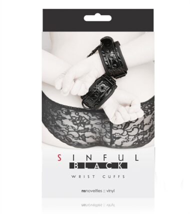 NS Novelties Sinful Wrist Cuffs Black