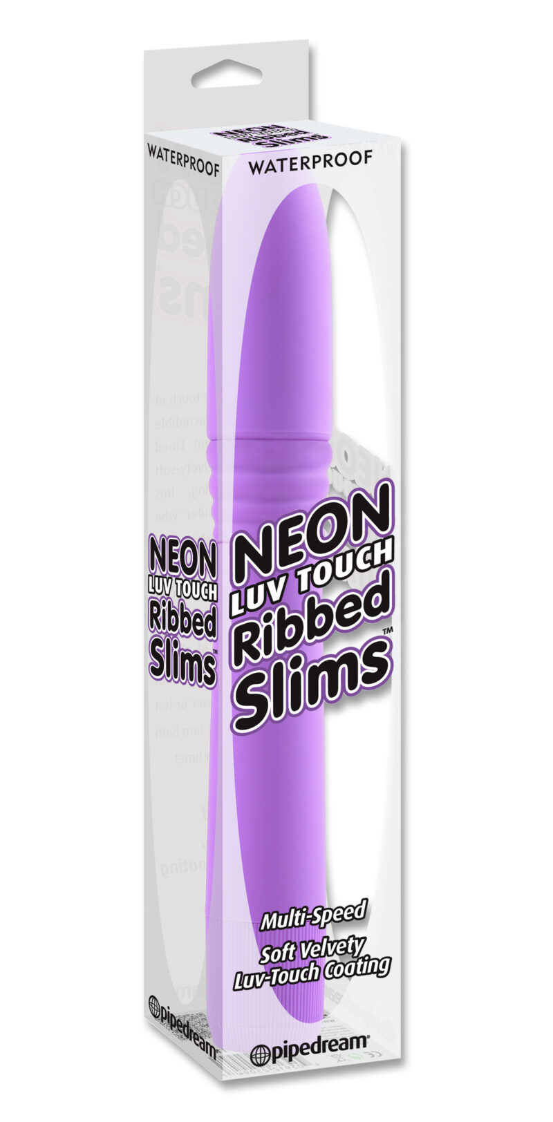 Pipedream Neon Luv Touch Ribbed Slim Vibrator Purple