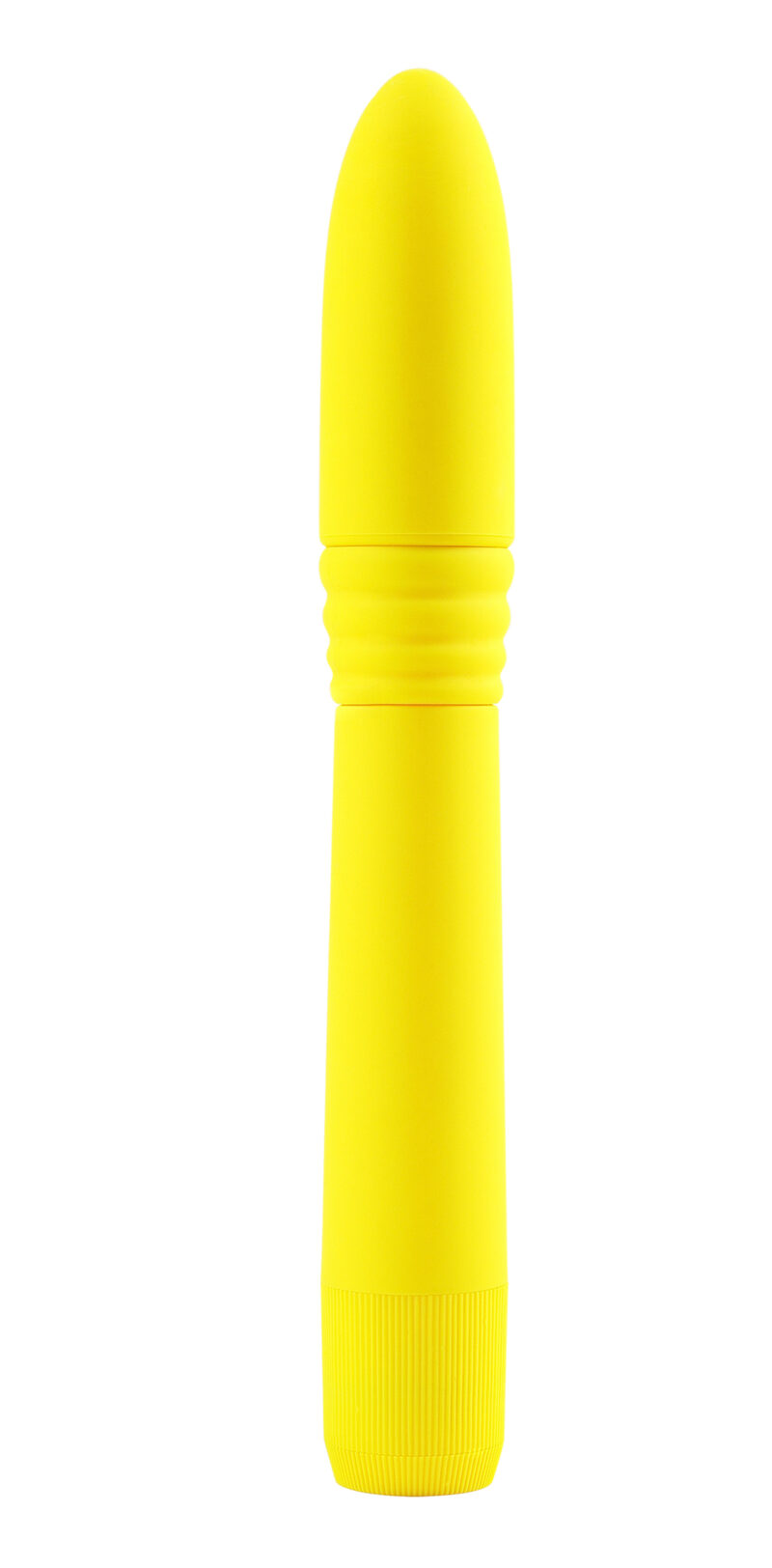 Pipedream Neon Luv Touch Ribbed Slim Vibrator Yellow