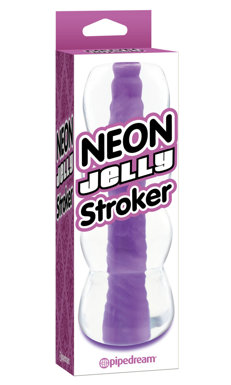 Pipedream Neon Jelly Stroker Purple