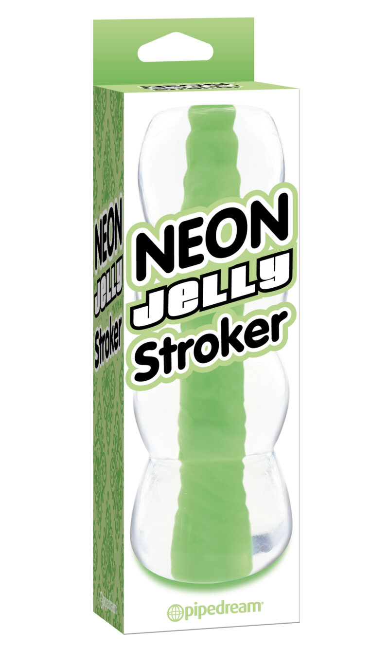 Pipedream Neon Jelly Stroker Green
