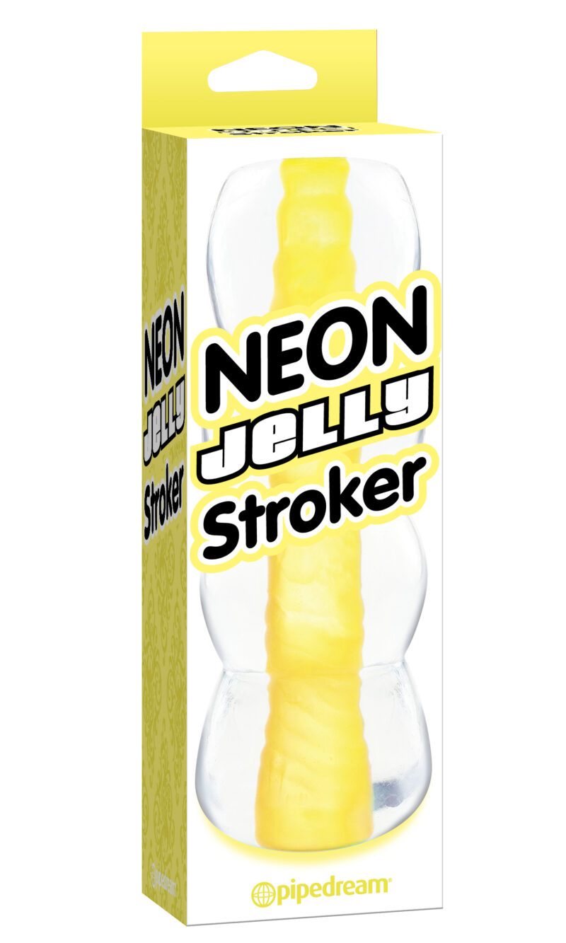 Pipedream Neon Jelly Stroker Yellow