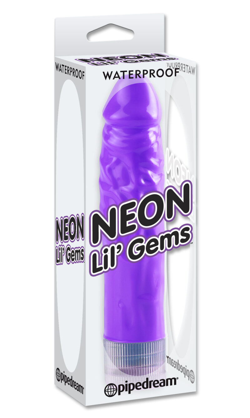 Pipedream Neon Lil Gems Dildo Purple