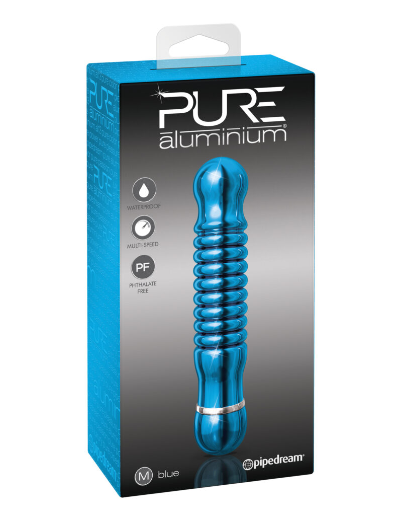 Pipedream Pure Aluminium Medium Vibrator Blue