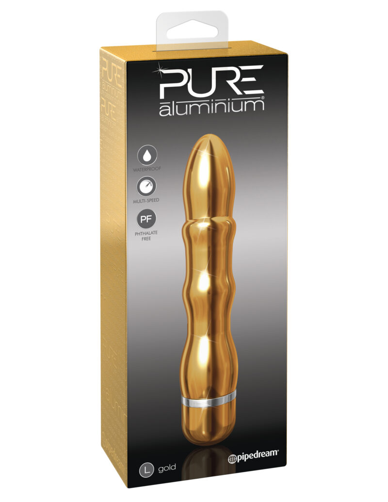 Pipedream Pure Aluminium Large Vibrator Gold