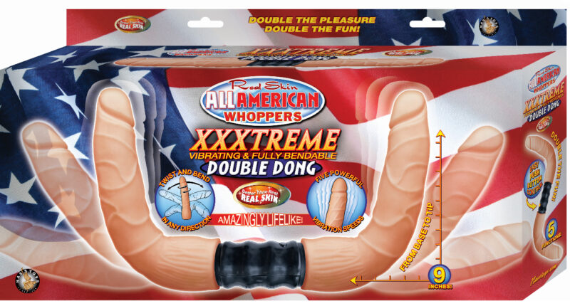 Nass Toys All American Whoppers XXXtreme Vibrating Double Dong Flesh