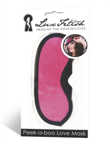 Lux Fetish Peek-A-Boo Love Mask Pink
