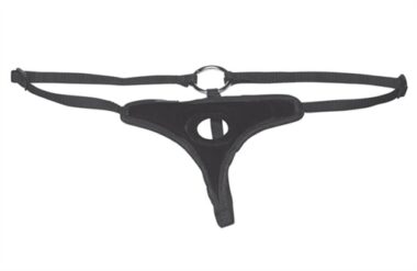 Lux Fetish Velvet Bikini Strap-On Black