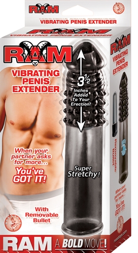 Nass Toys Ram Vibrating Penis Extender Smoke