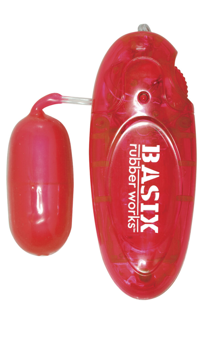 Pipedream Basix Rubber Works Jelly Egg Vibrator Red