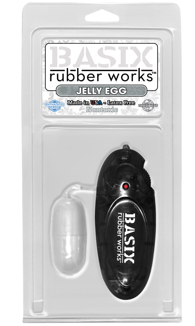 Pipedream Basix Rubber Works Jelly Egg Vibrator Clear
