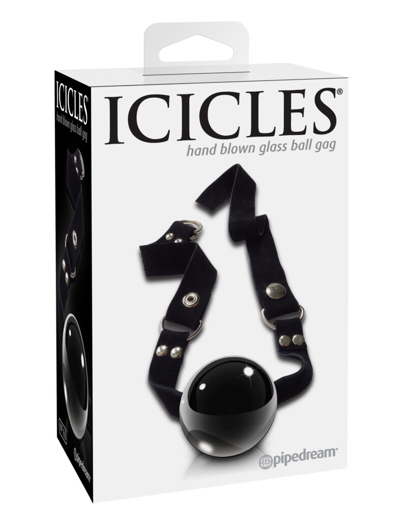 Pipedream Icicles No.65 Glass Ball Gag Black