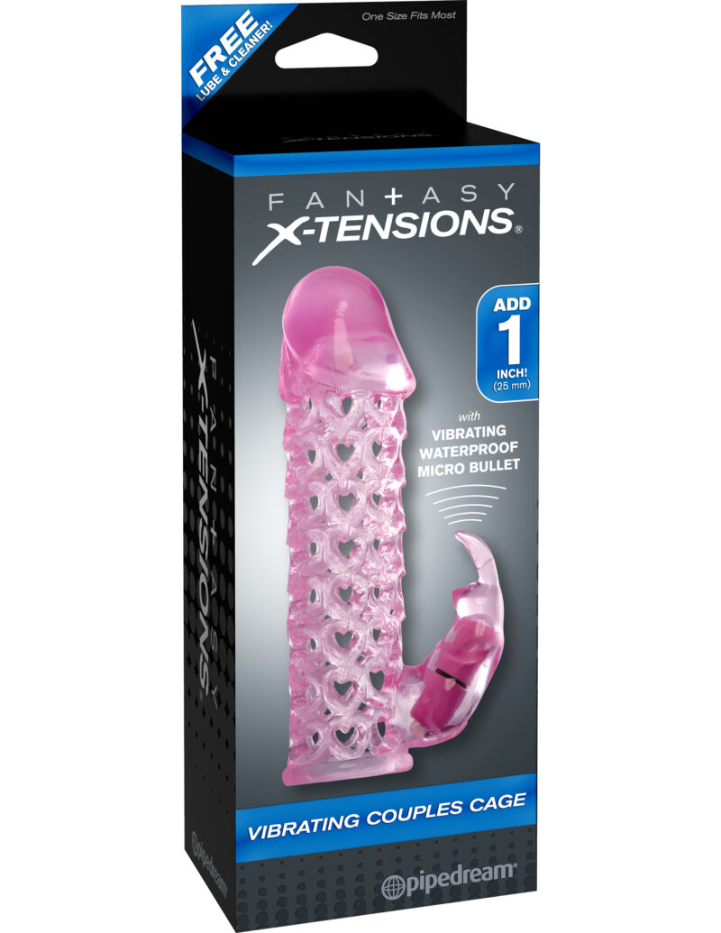 Pipedream Fantasy X-Tensions Vibrating Couples Cage Pink