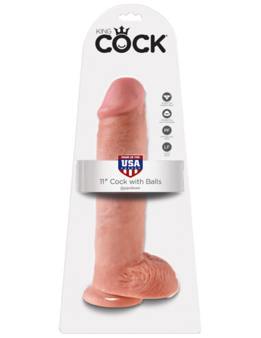Pipedream King Cock 11" Cock With Balls Flesh