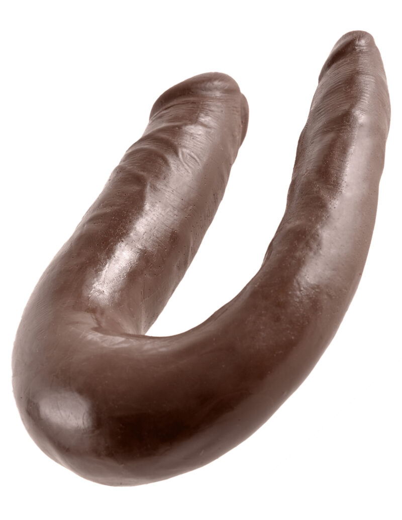 Pipedream King Cock U-Shaped Small Double Trouble Brown