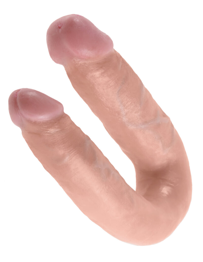 Pipedream King Cock U-Shaped Medium Double Trouble Flesh