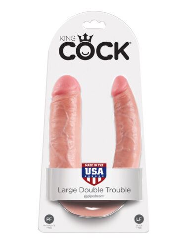 Pipedream King Cock U-Shaped Large Double Trouble Flesh
