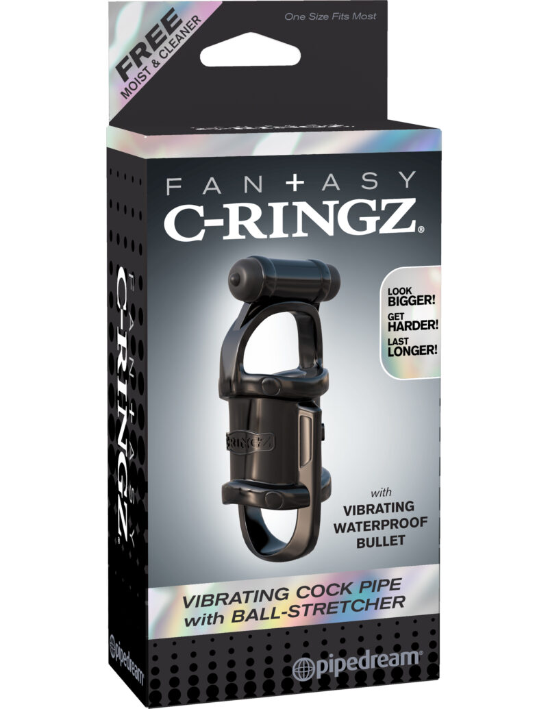 Pipedream Fantasy C-Ringz Vibrating Cock Pipe With Ball-Stretcher