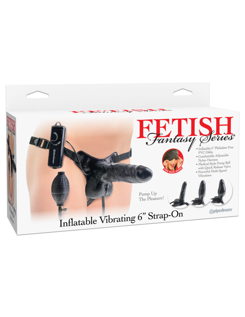 Pipedream Fetish Fantasy Inflatable Vibrating 6" Strap-On