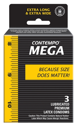 Contempo Mega 3 Pack Condoms
