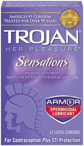 Trojan Her Pleasure Spermicide Armor Condoms