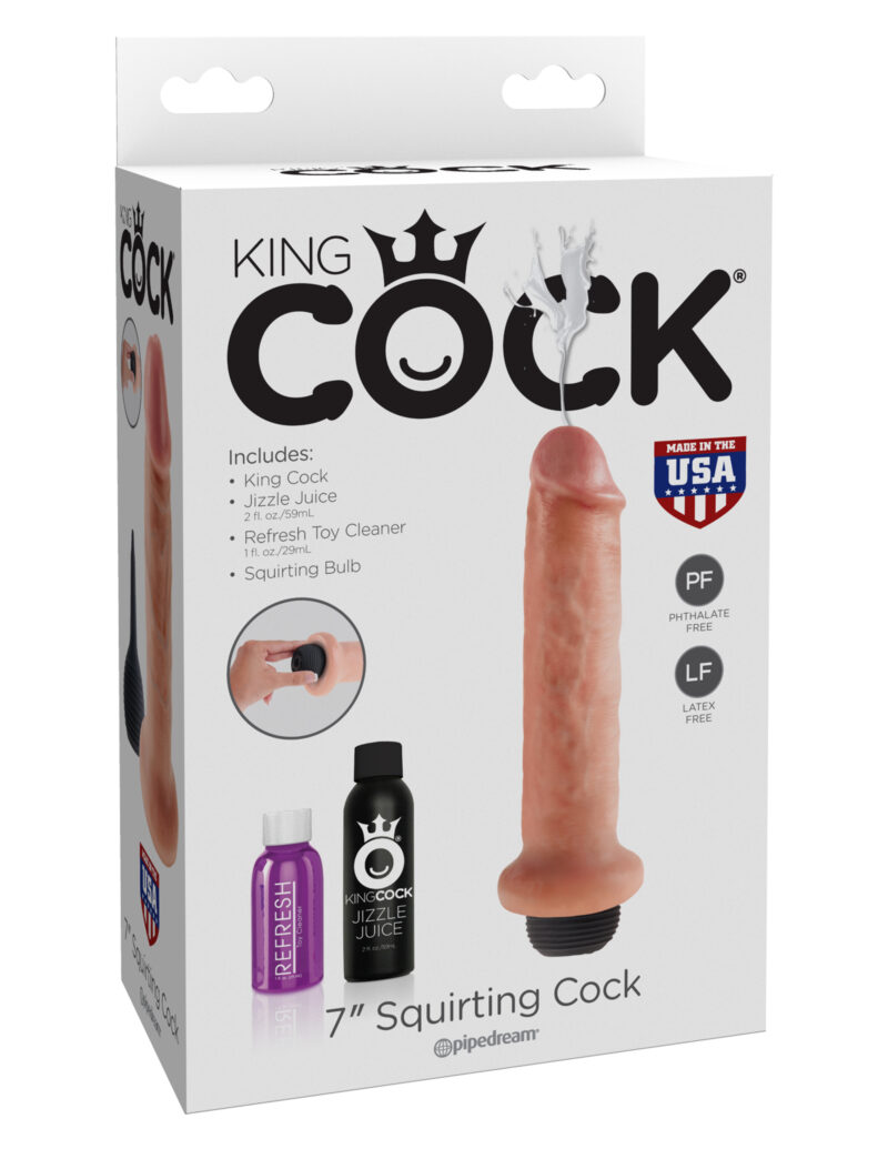 Pipedream King Cock 7" Squirting Cock Flesh