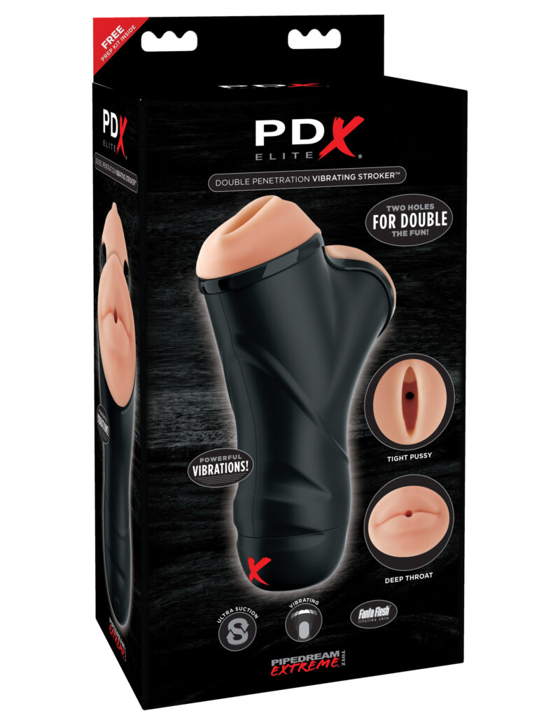 Pipedream PDX Elite Double Penetration Vibrating Stroker