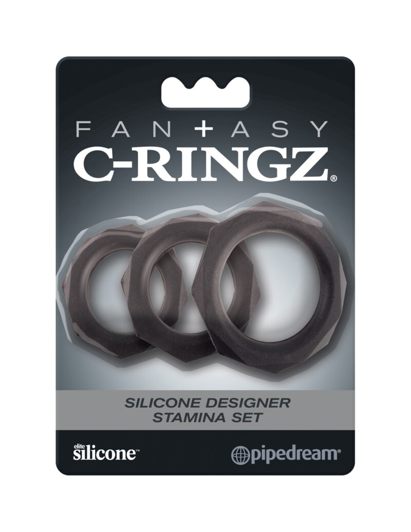 Pipedream Fantasy C-Ringz Silicone Designer Stamina Set Black